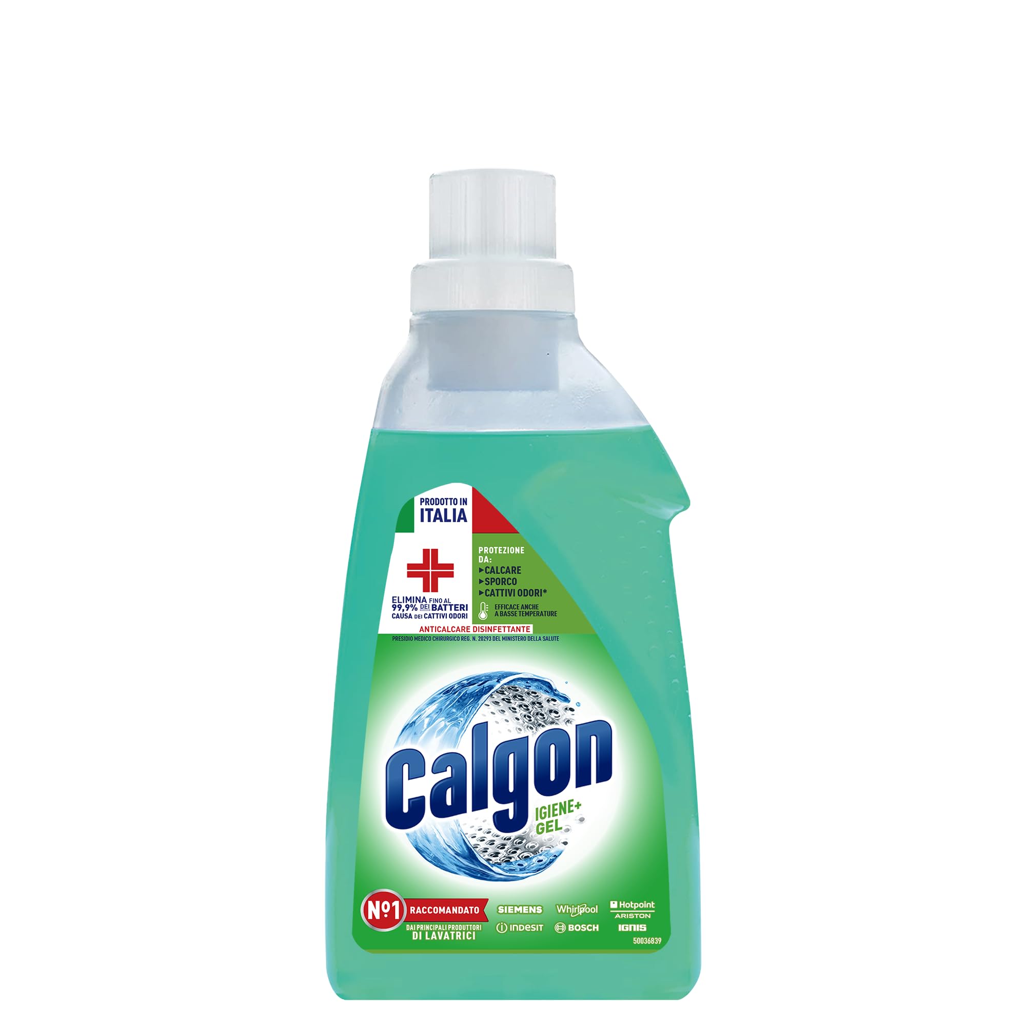 Calgon Igiene+ Gel Anticalcare, Additivo Anticalare per Lavatrici, 750ml di Anticalcare Disinfettante