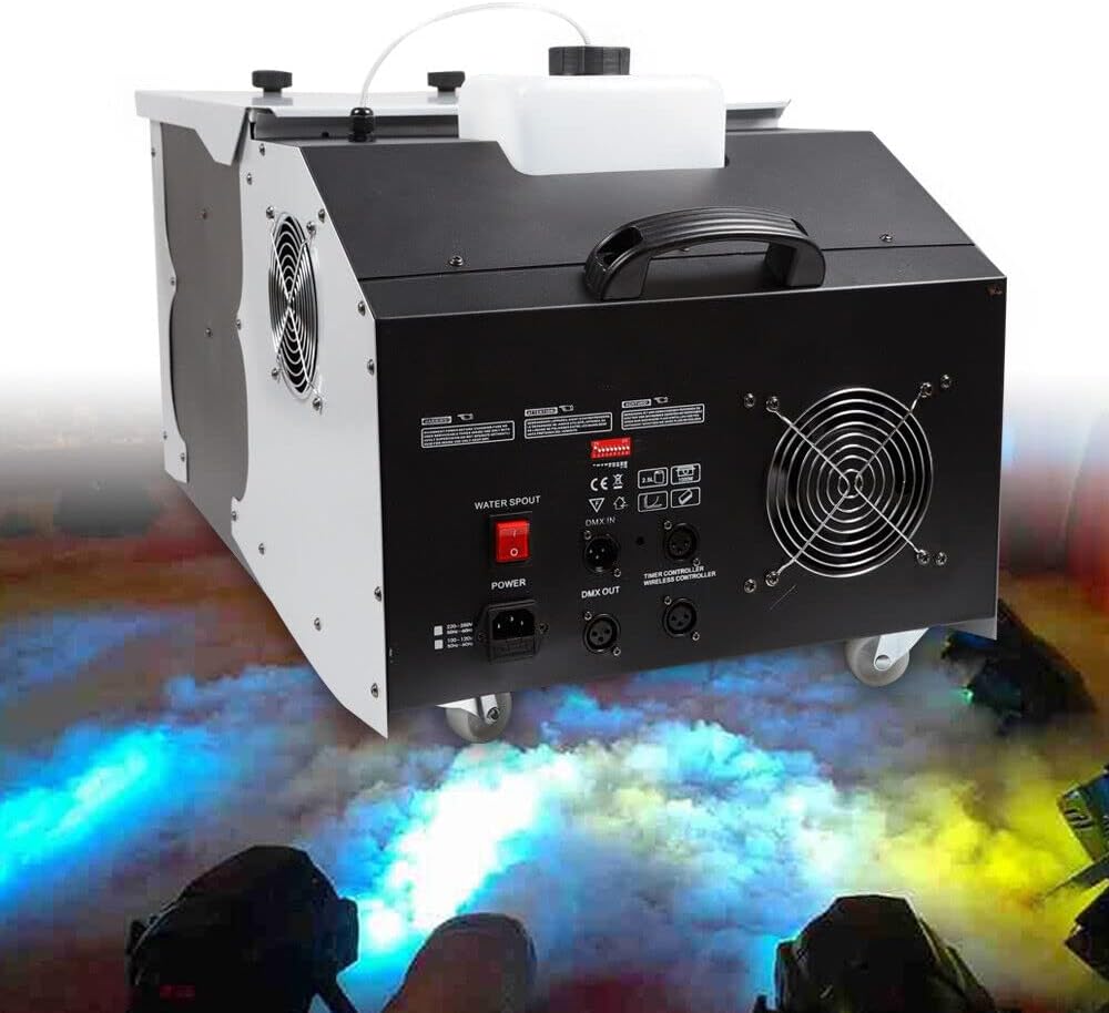Fog Machine,3000W Low Lying Smoke Ice Effect DJ Stage Smoke Machine DMX Remote Control, 40000cu.ff/min