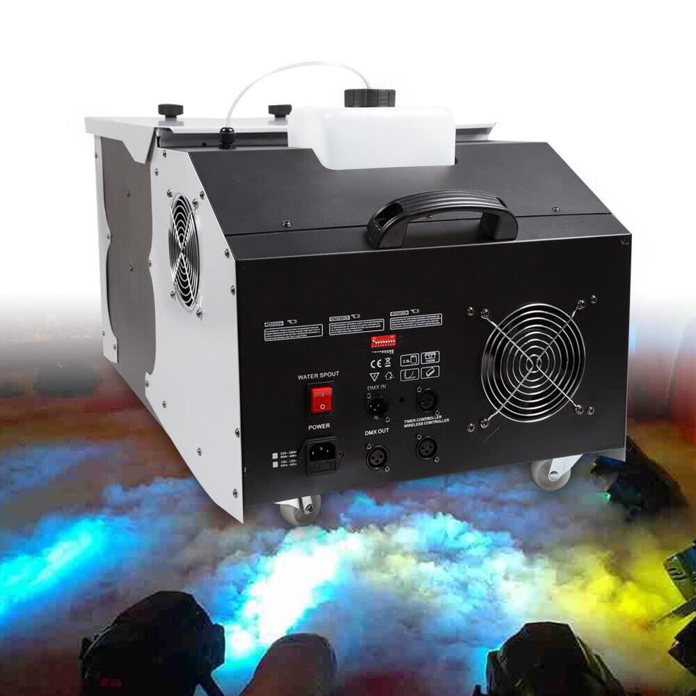 Fog Machine,3000W Low Lying Smoke Ice Effect DJ Stage Smoke Machine DMX Remote Control, 40000cu.ff/min