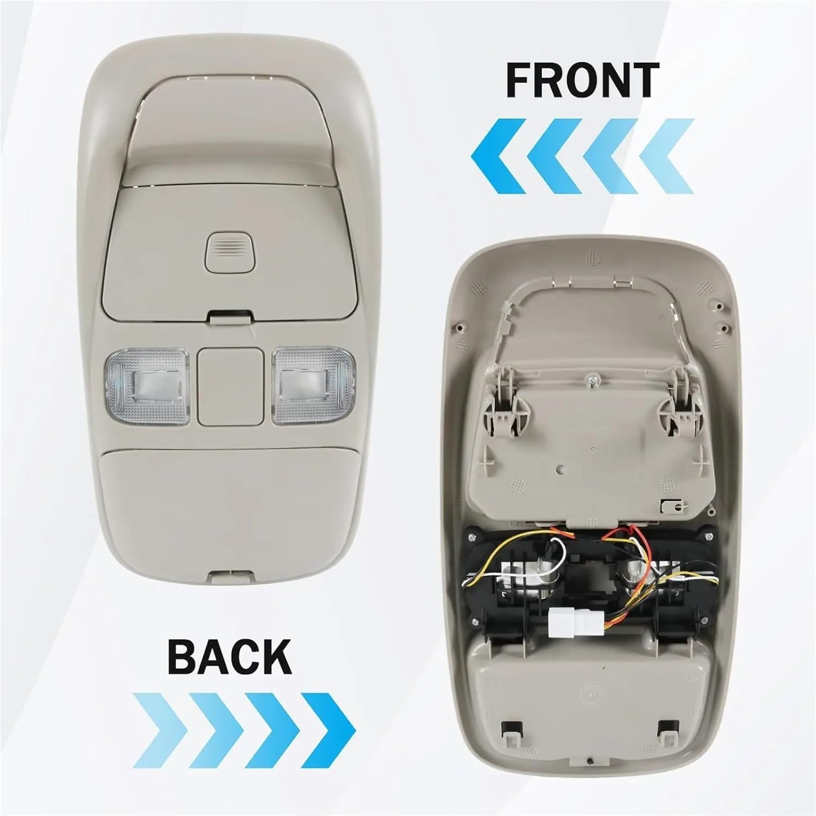 Per Dodge Per Ram 1998-2001 2500 3500 2002 Console Sopraelevata Con Luci A Cupola E Portaoggetti Occhiali Da Sole SN96TL2AA Plafoniera Interni Auto
