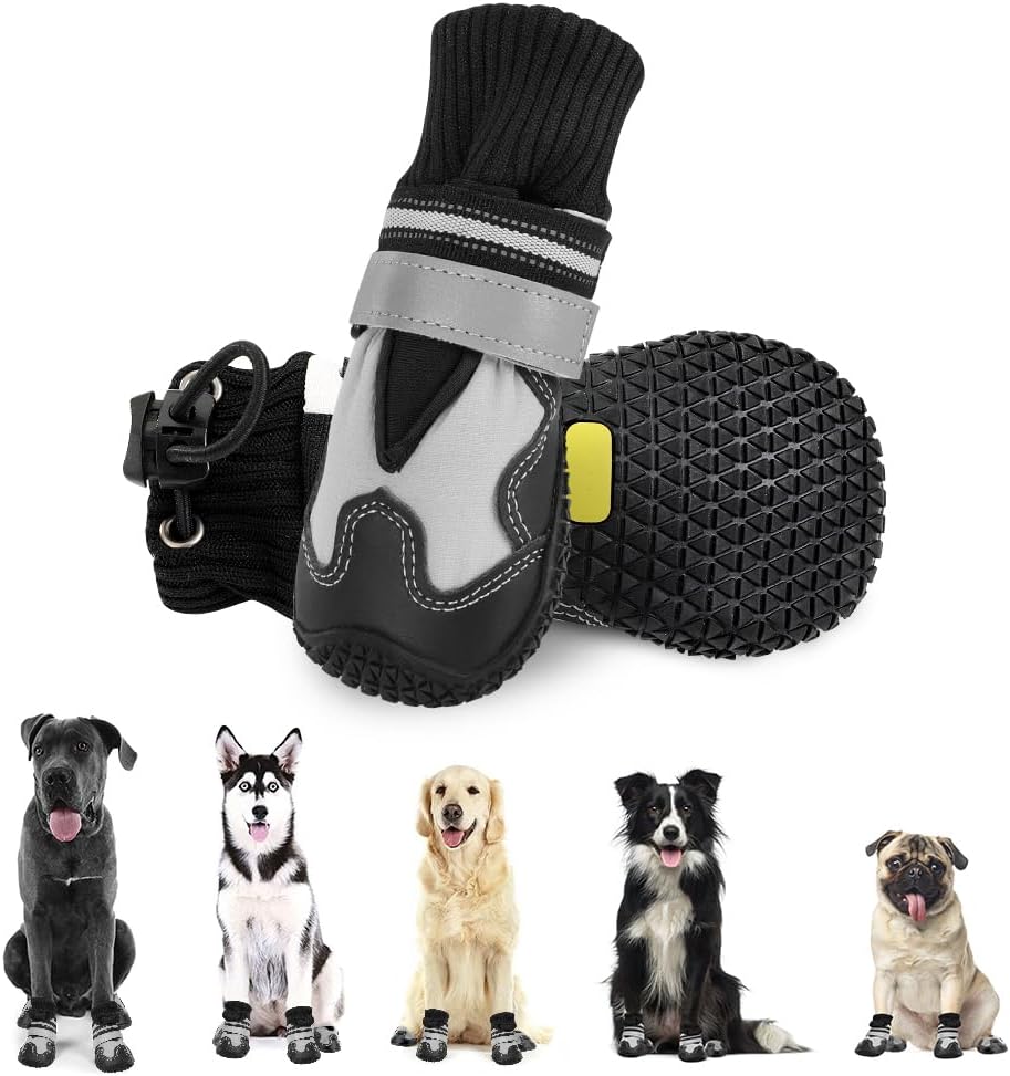 Hundeschuhe Für Sommer - Atmungsaktive Pfotenschuhe | 4 Stück Wanderstiefel Für Hunde