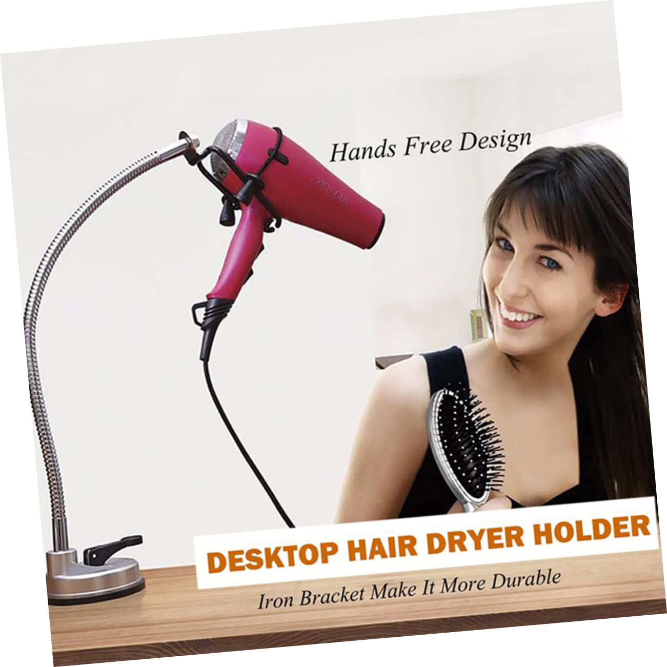 Haartrockner-Halter Friseur-Werkzeugregal verstellbarer Haartrockner-Halter | Xsèche-cheveux réglable, support de rangement for mains et tasses