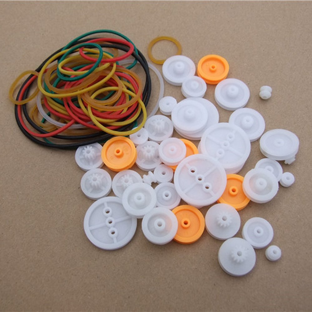 Modèles Jouets Mécaniques Kit Poulies Et Courroies 84 Pièces - Pour Modèles Jouets Et Projets DIY | Transmission Caoutchouc Kit Poulies Courroie Transmission