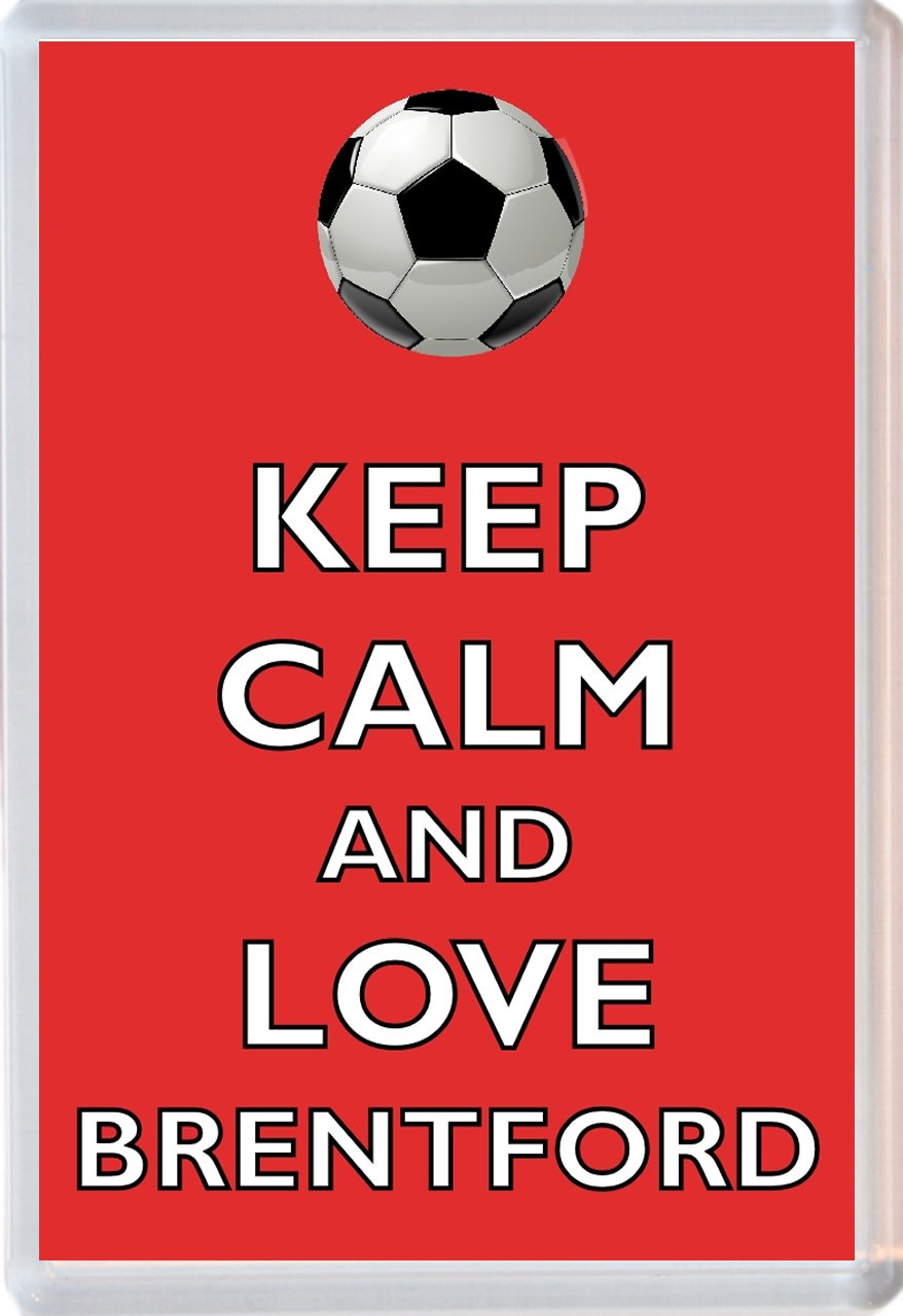 Keep Calm and Love Brentford - Novelty Jumbo Fridge Magnet Football/FC themed