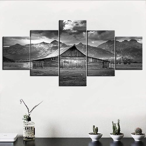 Vista 72 de Paisaje de 5 piezas pintura sobre lienzo