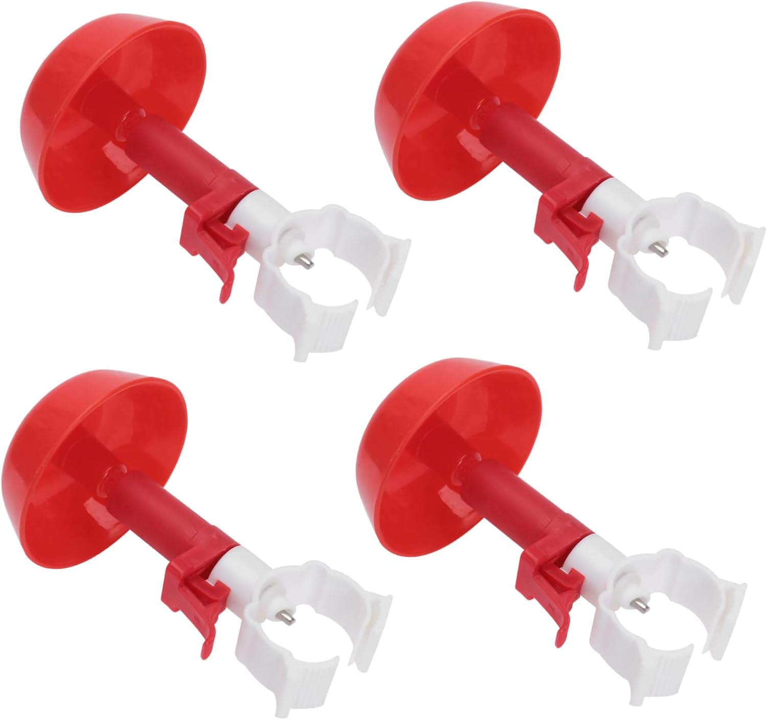4pcs Long-Lasting Material Bird Water Drinking Cup Automatic Feeder for Chickens Hens Pigeons Bird Feeding Tools No Waste Water Dispenser