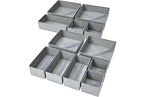 DIMJ Drawer Organizer Clothes - The 3-Inch Solution for Ultimate Organization