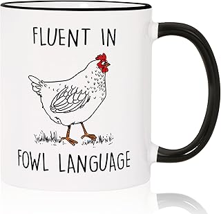 Aurahouse Chicken Gifts for Women Men, Funny Coffee Mug, Christmas Birthday Gifts for Women,
