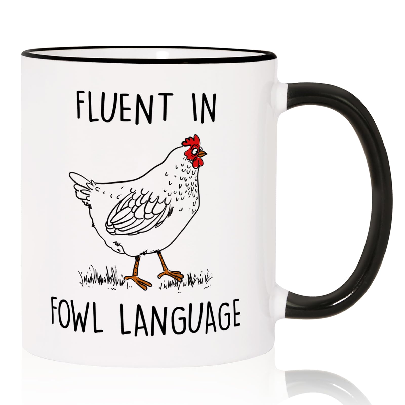 Aurahouse Chicken Gifts for Women Men, Funny Coffee Mug, Christmas Birthday Gifts for Women, White Elephant Gifts for Adults, Rooster Chickens Decor Stuff, Chicken Gift for Chicken Lovers Lady