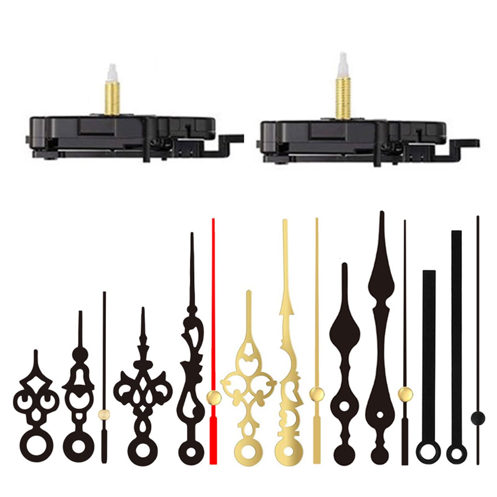 HZBB 2 Pack Jump Second Quartzs Pendulums Clock Movement with Clock Hands for Wall Projects Wall Replacement Repair Kits