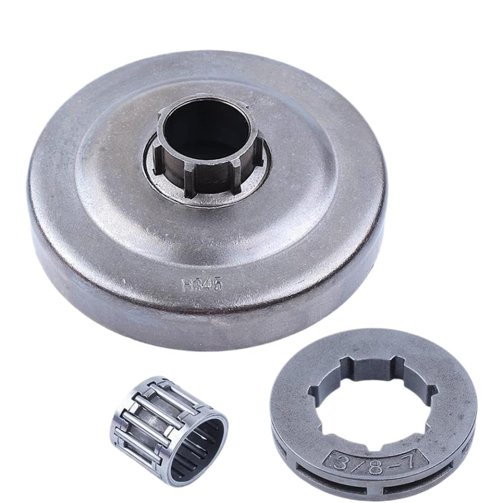 Kette Kupplung Trommel Kettenrad Felge Nadelkäfig 3/8 Zoll 7T kompatibel mit 445 450 E 345 340 346XP 350 351 353 Kettensäge