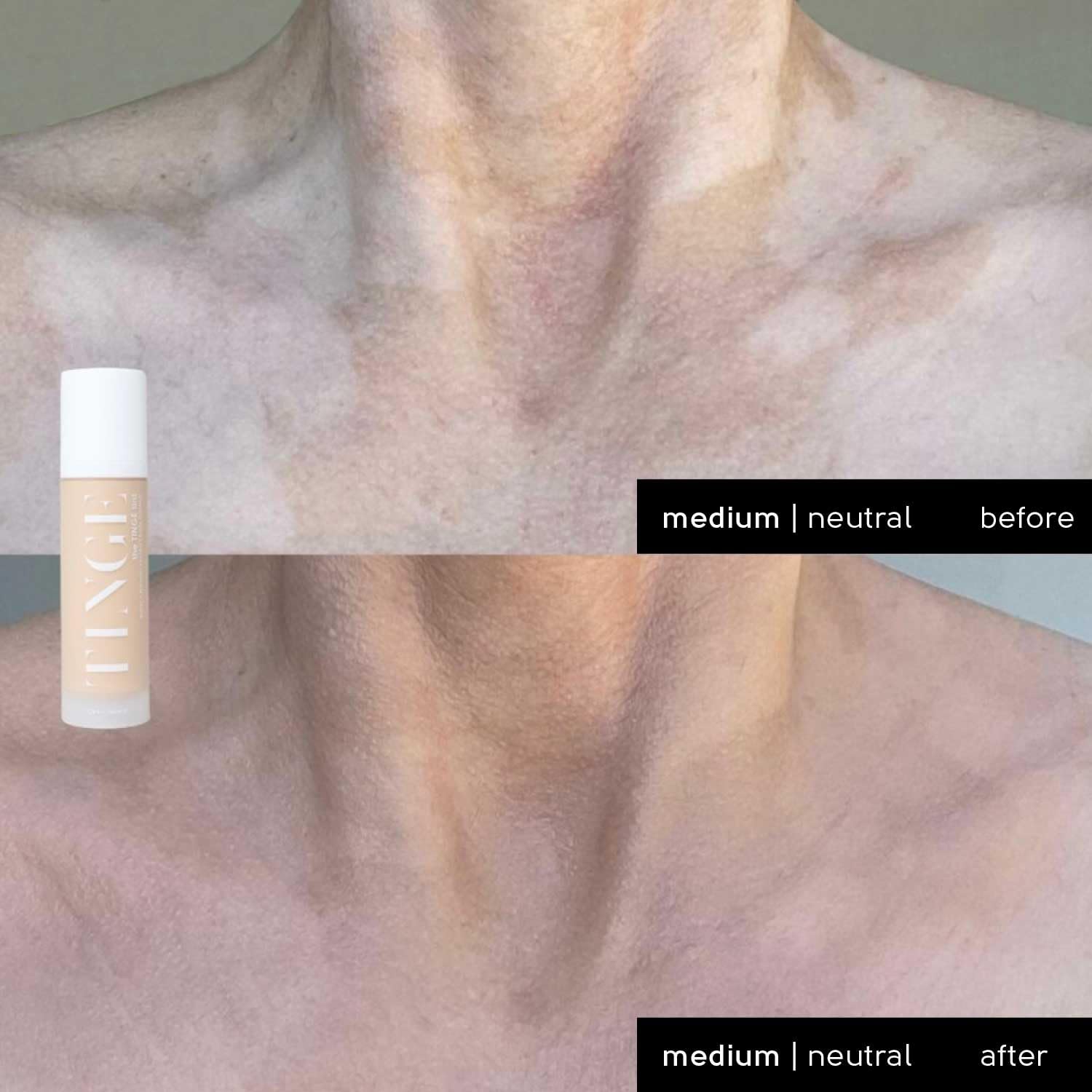 Tinge Body Makeup, Water & Transfer Resistant, Medium Coverage Cream, Lasts Up to 48 Hours, For All Skin Types, Fragrance Free, Vegan, American Made, 3.38 Fl Oz. - Medium Neutral - Image 3