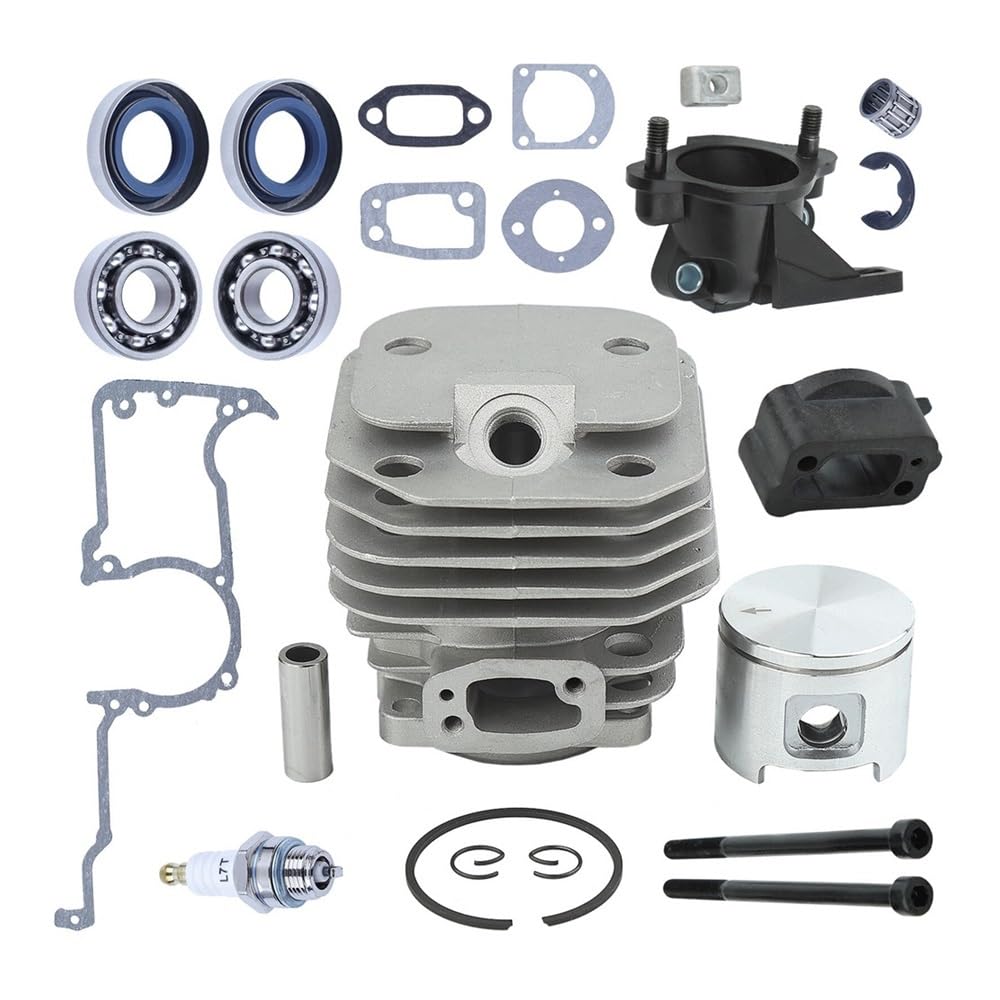 Kit Cylindre Piston 48 mm pour Tronçonneuse 61 pour Stopper les Fuites de Carter