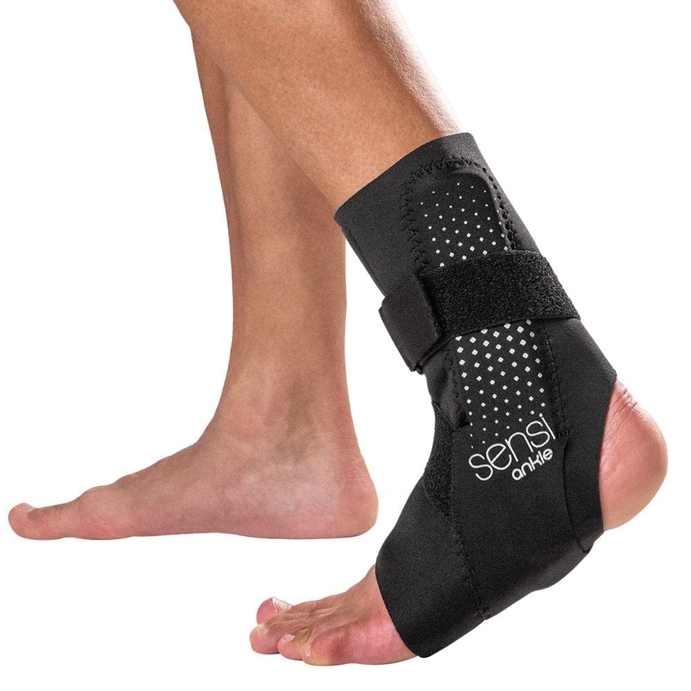 Kestal Tornozeleira Sensi Ankle compressão Preto, Esquerda, M