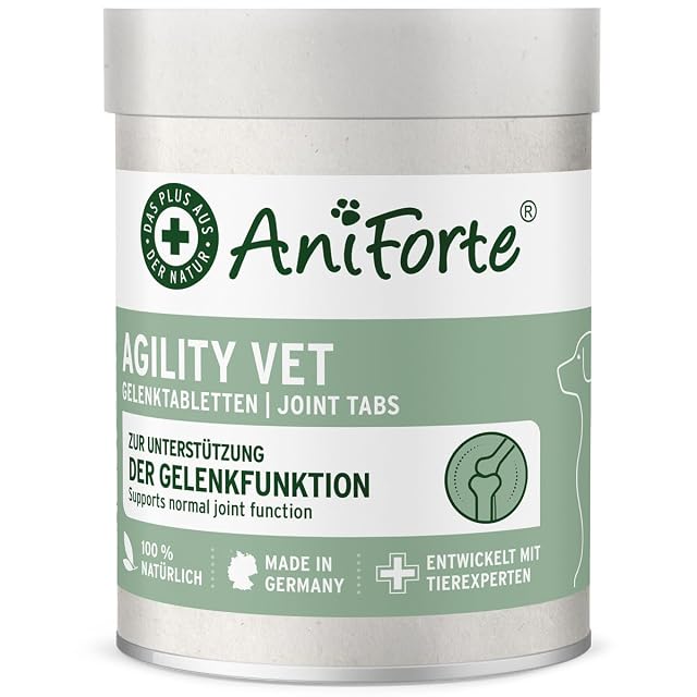 AniForte AgilityVET en Comprimidos para Perros. 120 Comprimidos. 100% Natural con Mejillón de Labios Verdes.…