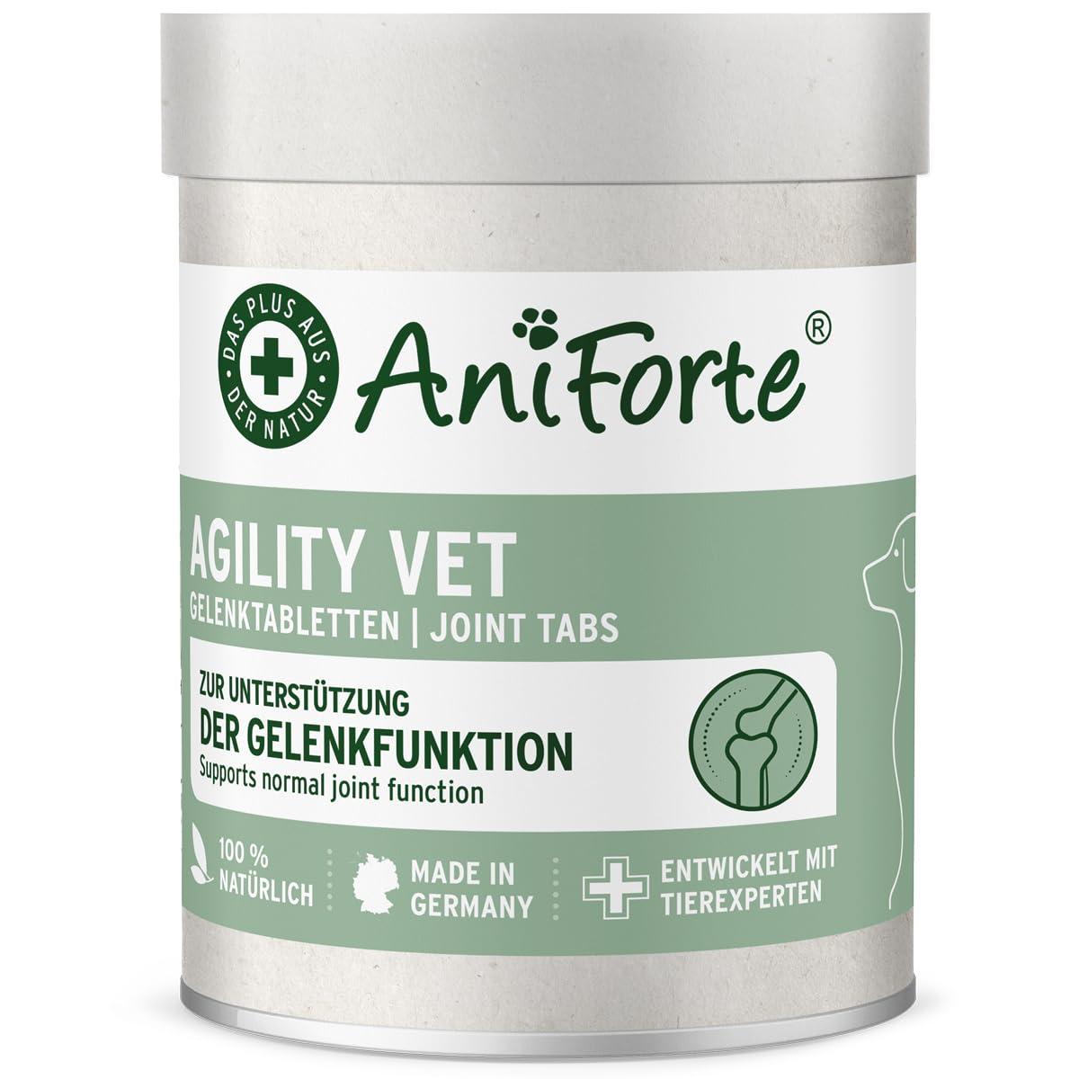 AniForte Gelenktabletten Hund AgilityVet 120 Stück - Natürlich & getreidefrei, fördert Mobilität & Bewegung, Gelenktabletten für Hunde mit Grünlippmuschel, Kollagen, Omega 3 & Teufelskralle
