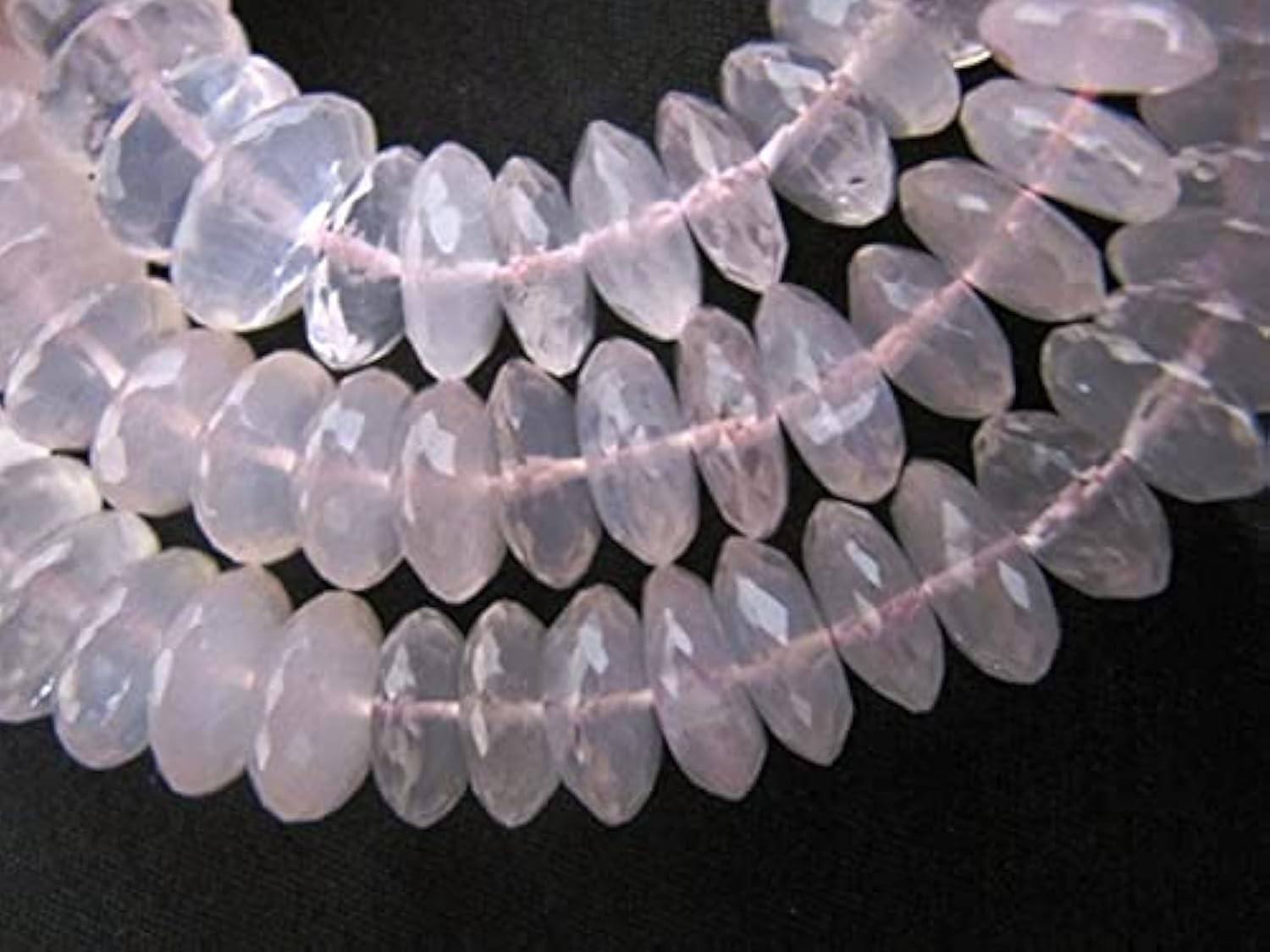 Quartz rose en perles rondelles pour atelier de bijoux et DIY créatif