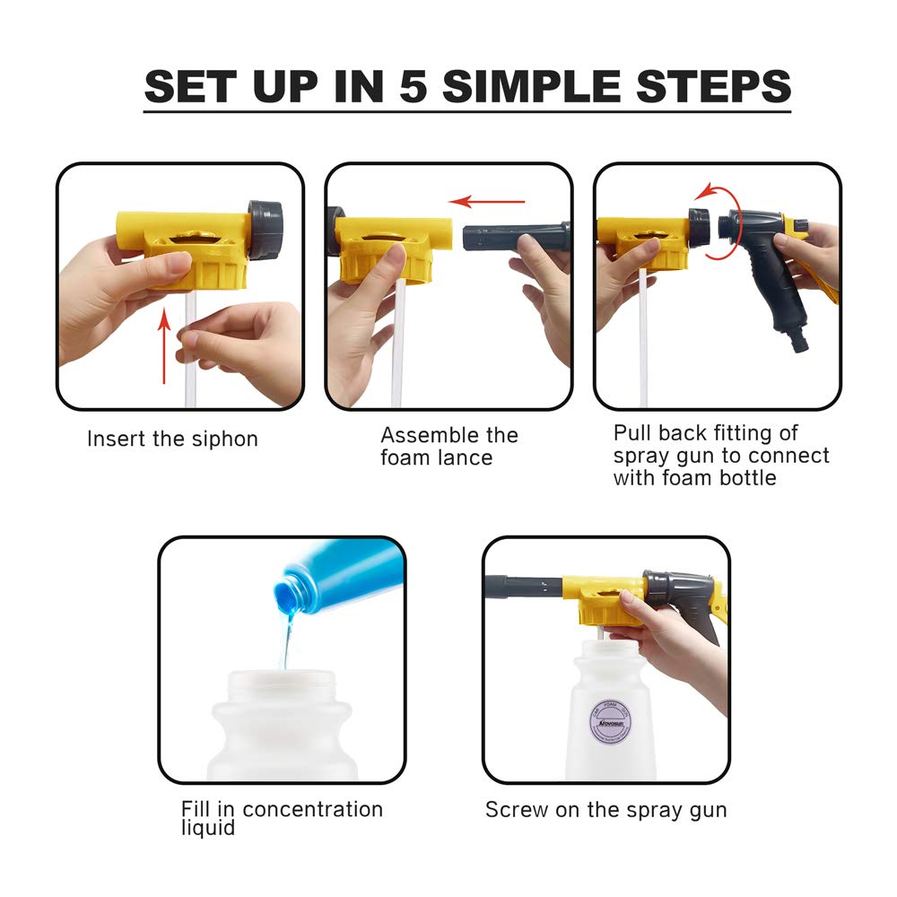 Buy Foam Gun Car Wash Foam Sprayer Soap Foam Blaster, Adjustable Ratio