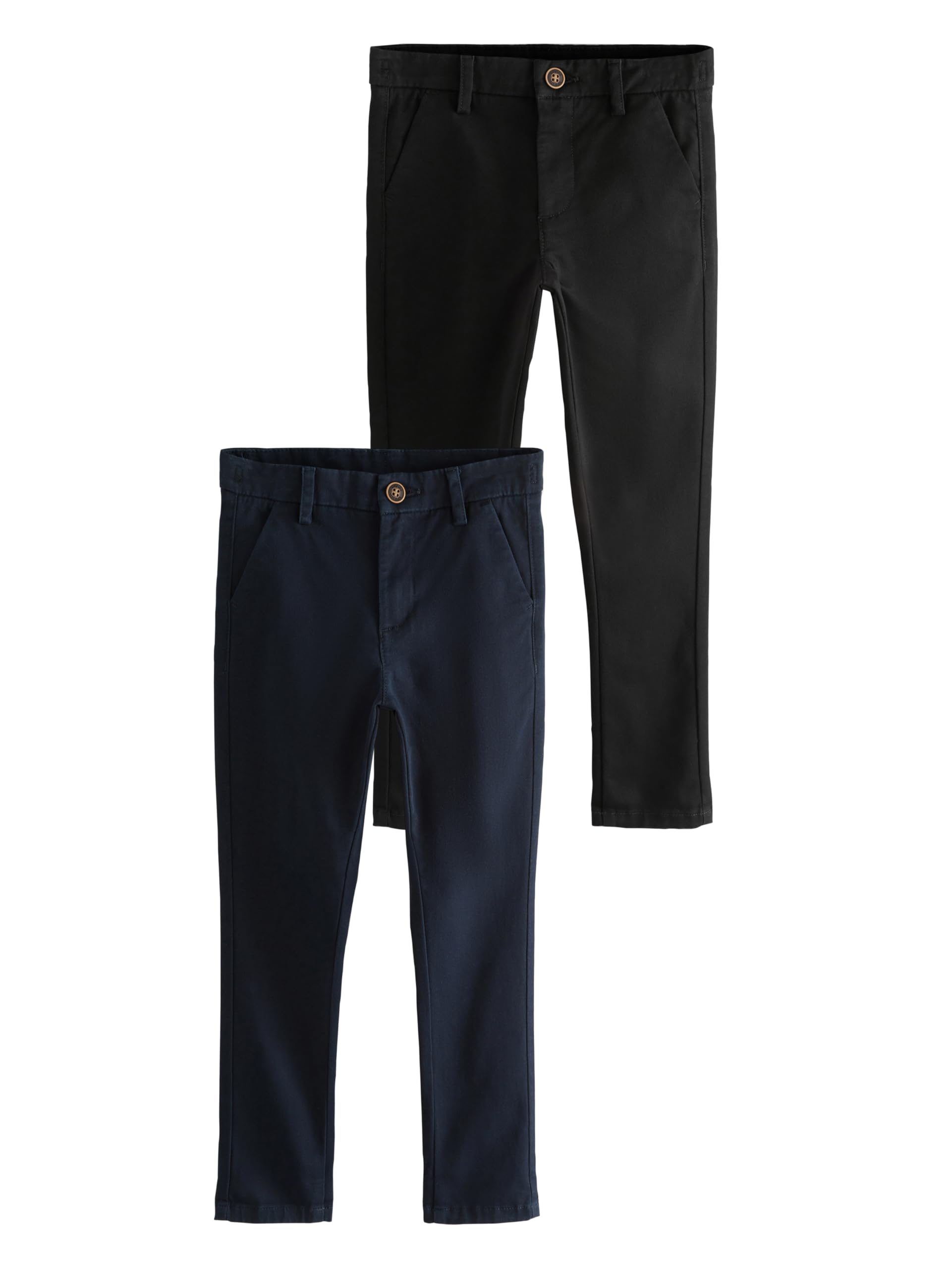 NEXT Garçon Pantalon Chino Skinny Stretch, Lot de 2