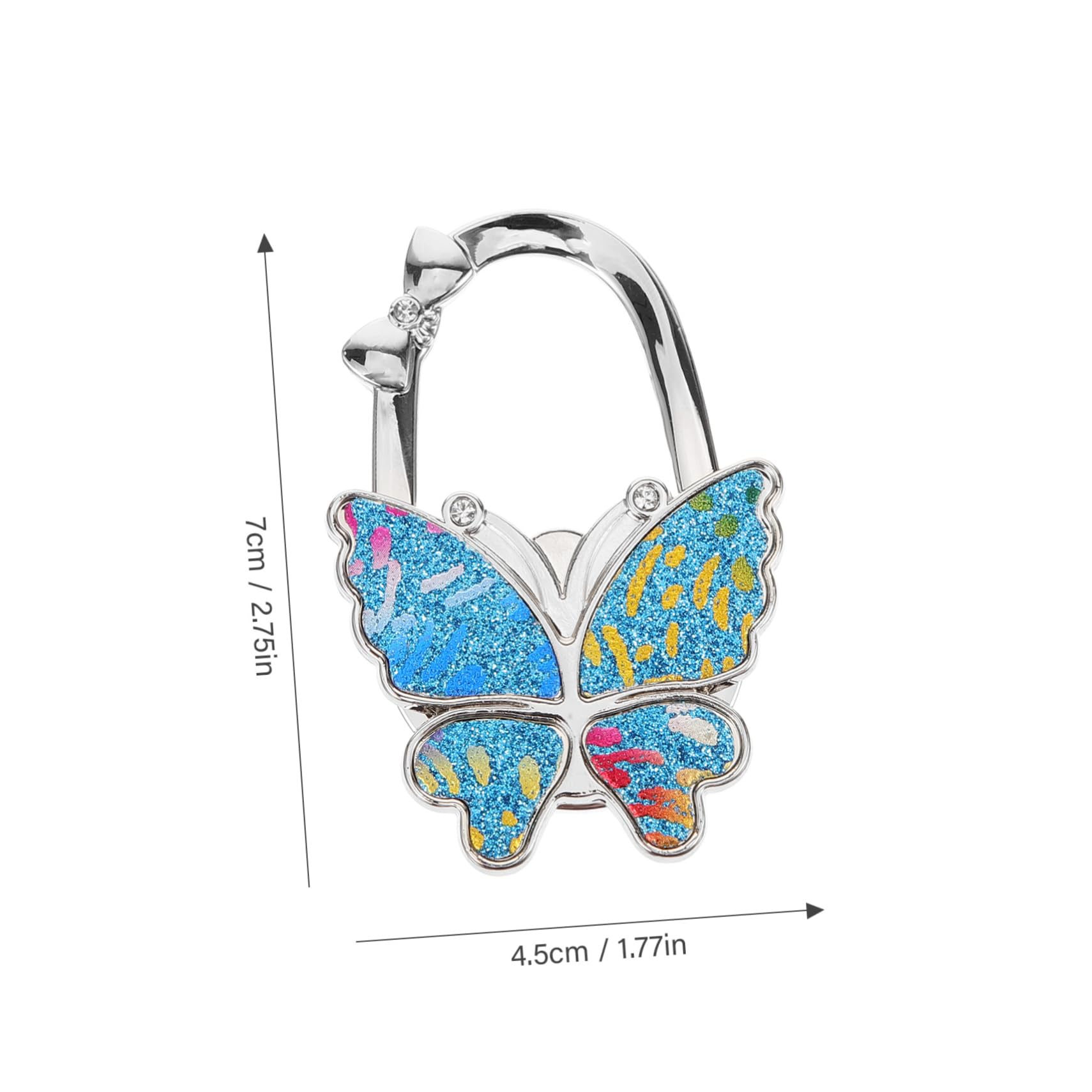 TOVINANNA Butterfly Purse Hook for Table Portable Handbag Hanger with Elegant Design Sturdy Desk Bag Holder for Women Accessory for Dining and Office Use