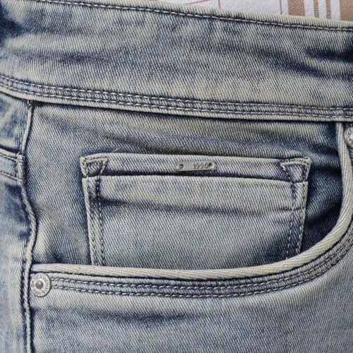 Image of BASICS Premium Cotton Stretch Jeans for Men | Smart Casual Denim