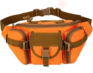 UNISTRENGH Tactical Waist Pack Military Fanny Belt Pouch Waterproof WR Bum Bag for Outdoor Climbing Fishing Running Hunting Fit iPhone 8 7 7plus (Orange)