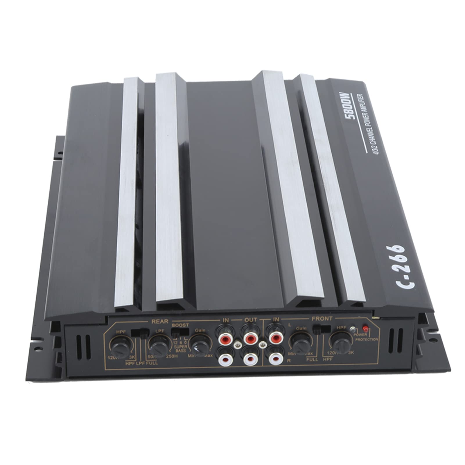Ampli Voiture, Amplificateur de voiture haute puissance 5800 W 12 V, caisson de basses portable, audio stéréo