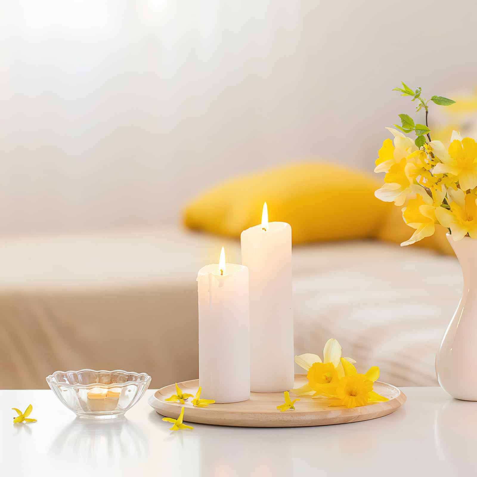 18 Stück Weiße Stumpenkerzen, 8/15/20 cm Hoch Duftfreie Kerzen für Hochzeit | 3 Größen, Lange Brenndauer Elfenbein Tropffrei Altarkerzen Haushaltkerzen für Kirche Ostern Spa Tischdekoration Valentinstag