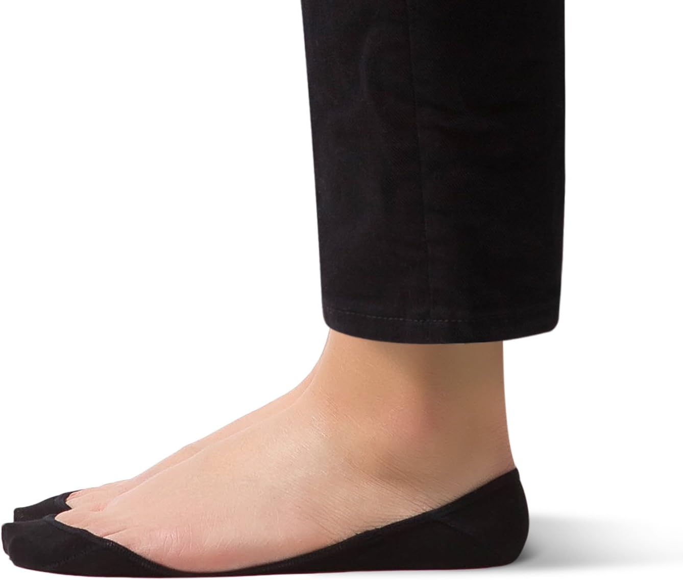 No Show Non Slip Women's Cotton Sock – SHEEC SoleHugger Secret - Black Small 4 Pairs