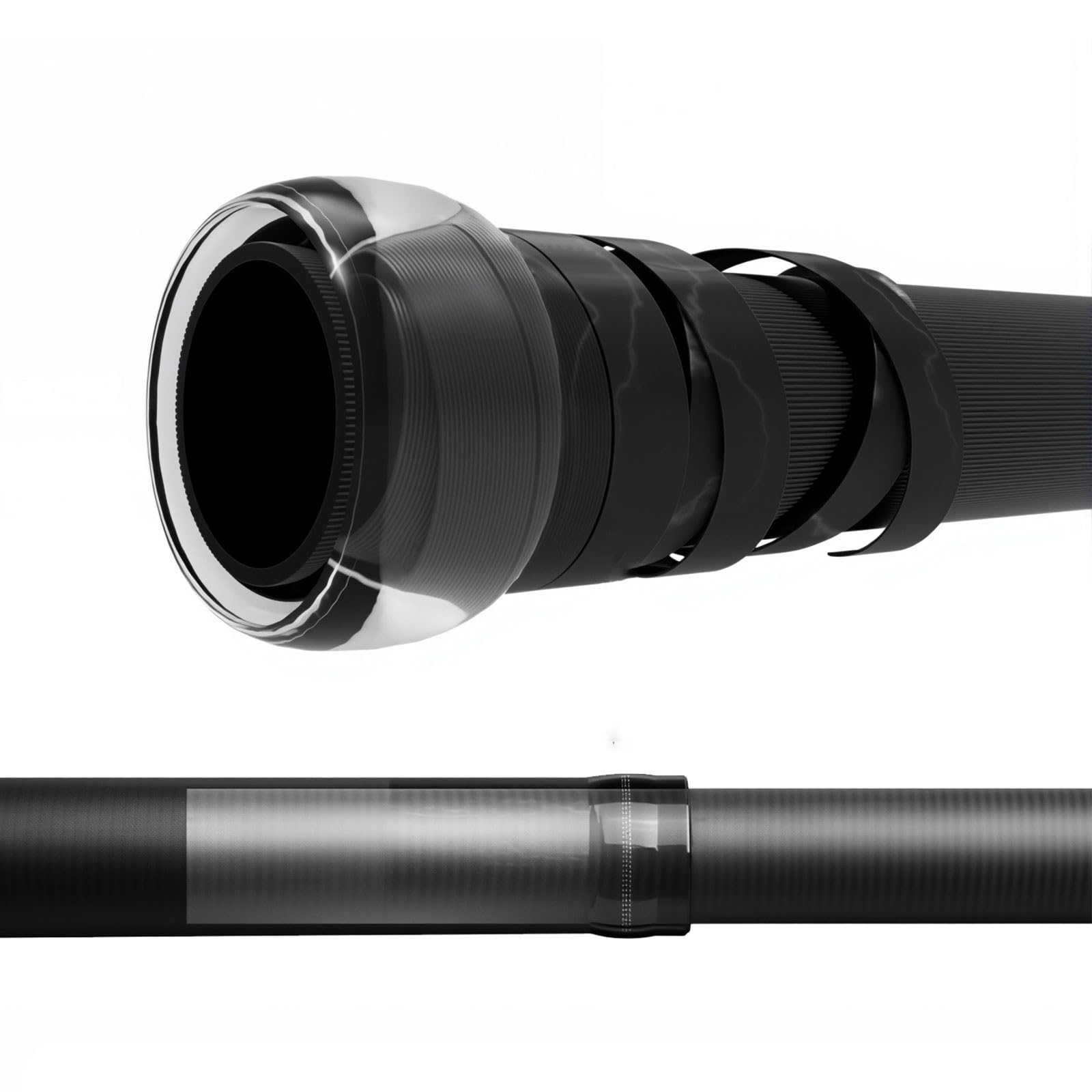 TUJISEK Canne A Peche Telescopique en Carbone 2.1m 2.4m 2.7m 3m 3.3m 3.6m 3.9m 4.2m 4.5m 5.4m Canne À Pêche Au Coup Cannes à PêChe Mer pour la pêche en Eau Douce et en mer(5.4M)