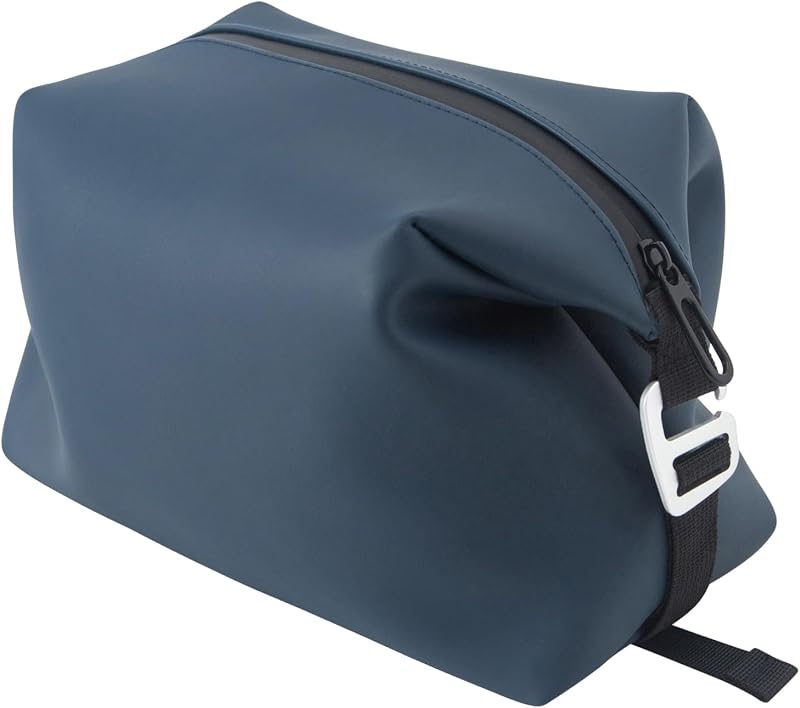 Necessaire de silicone dobrável Onbagway, azul-marinho, 20,07 cm x 13,97 cm x 15,24 cm