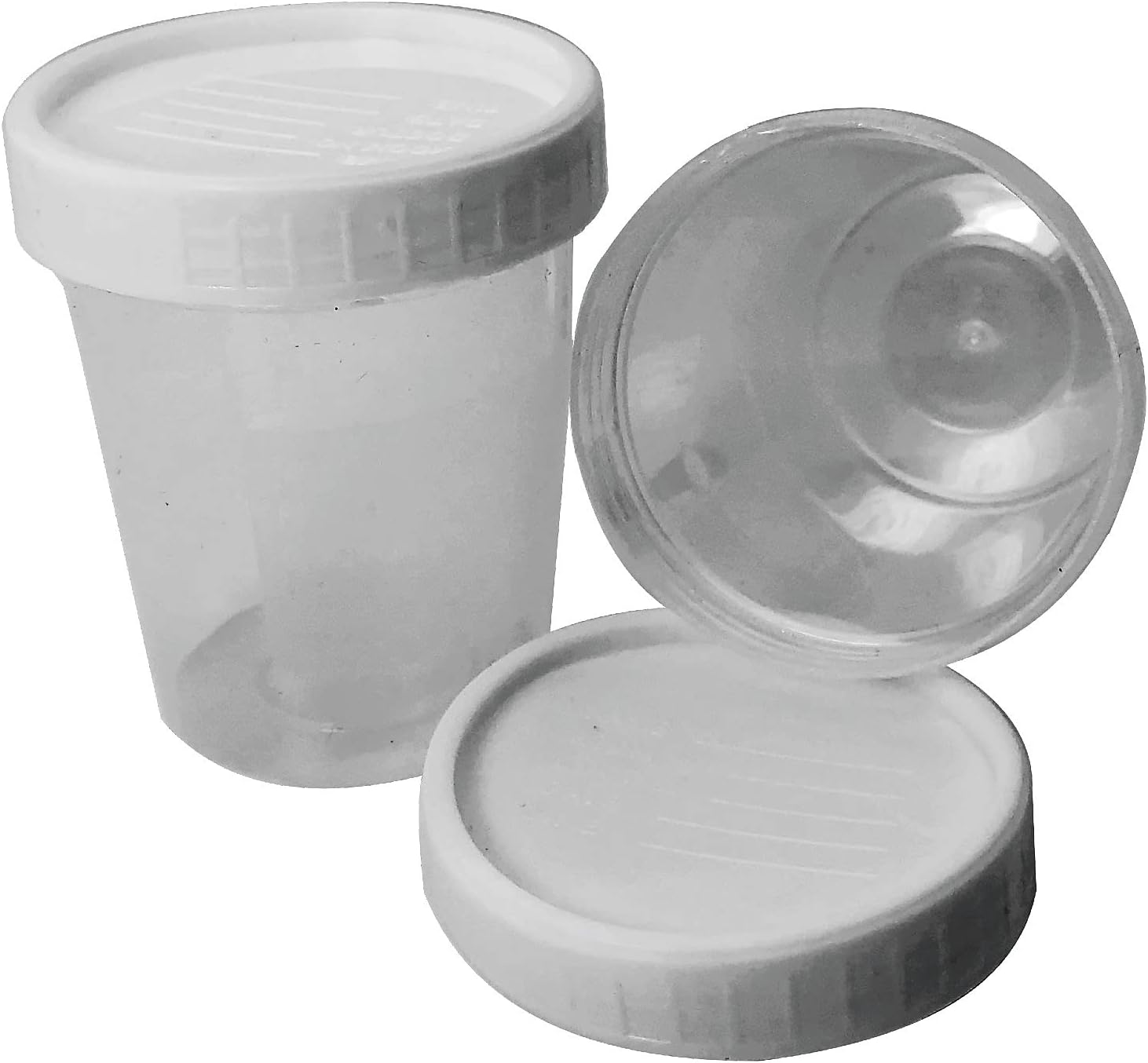 120mL Urine Sample Test Collection Cup/Pot/Bottle - with Screw on Lid (10 Sample Pots)