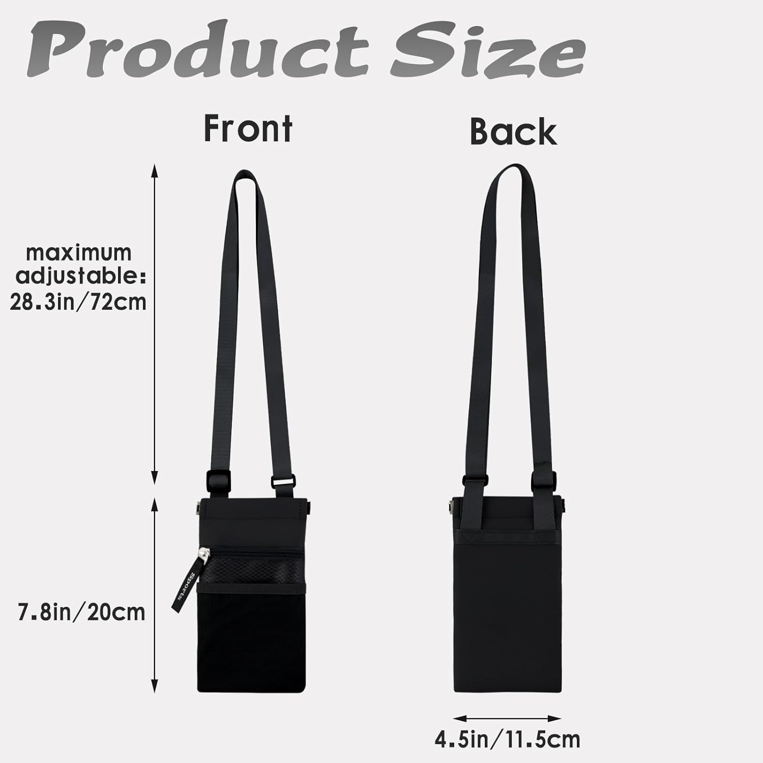 Small Crossbody Purse, Unisex Casual Phone Bag,Mini Multi Pocket Shoulder Bag with Adjustable Strap for Women Men - Image 4