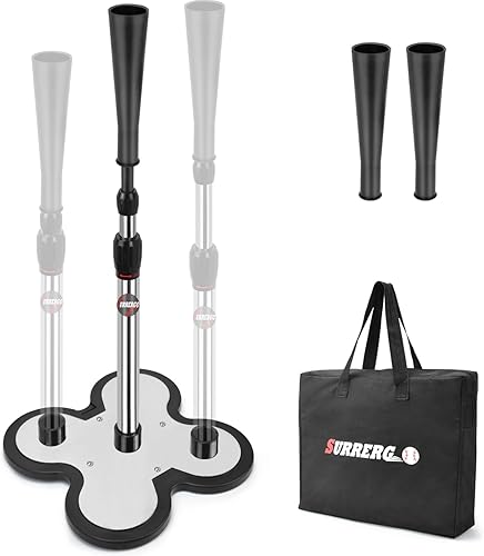 Heavy Duty Baseball and Softball Portable Baseball Tee.10lb Heavy Weight Base. Professional Hitting Tee for BaseballSoftball. Easy Height Adjustment