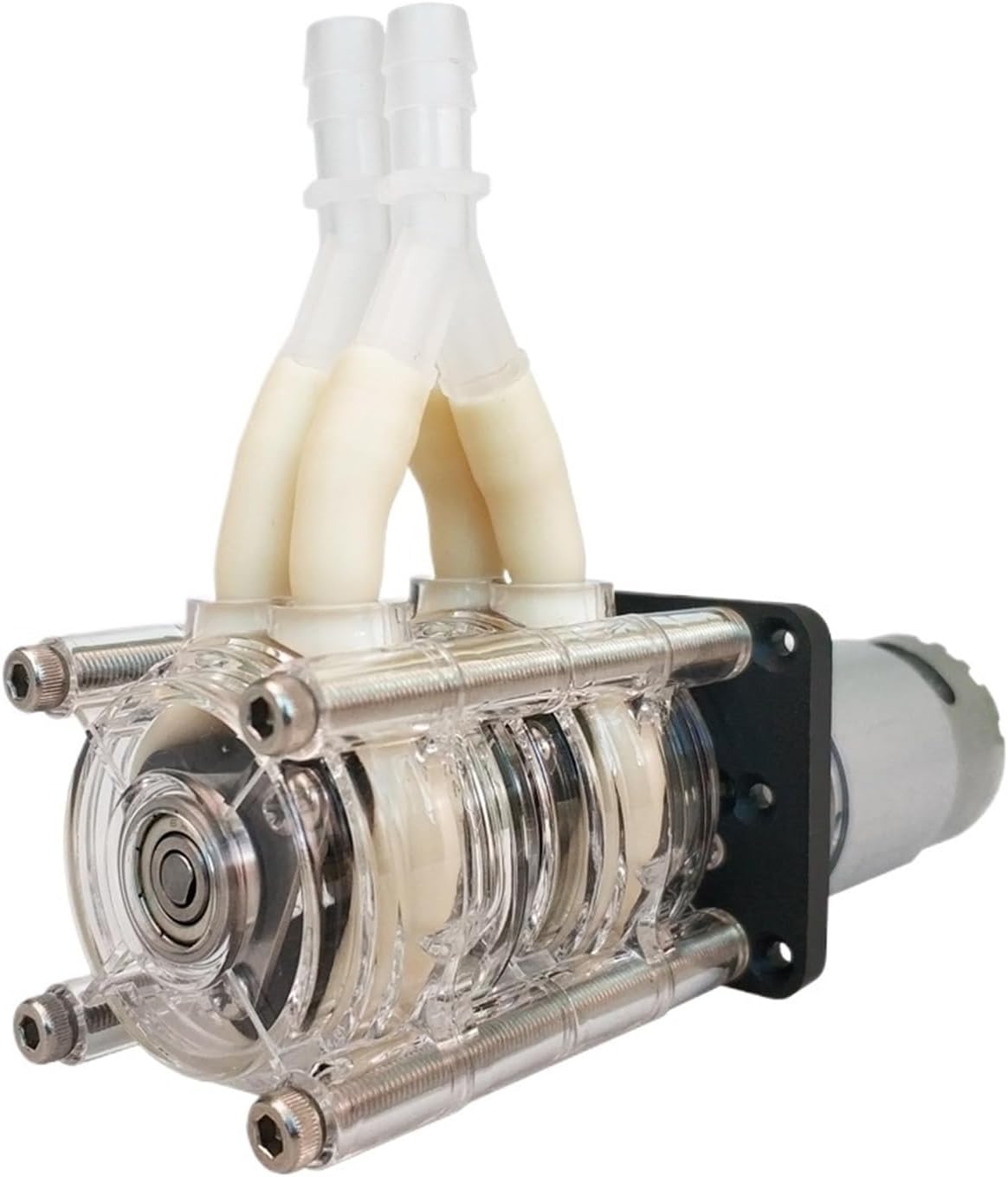 Peristaltic Pump, Water Pump, Dosing Pump, Dual Pump Head, 12V 24V DC(Silicone tube,Rated voltage 24V)