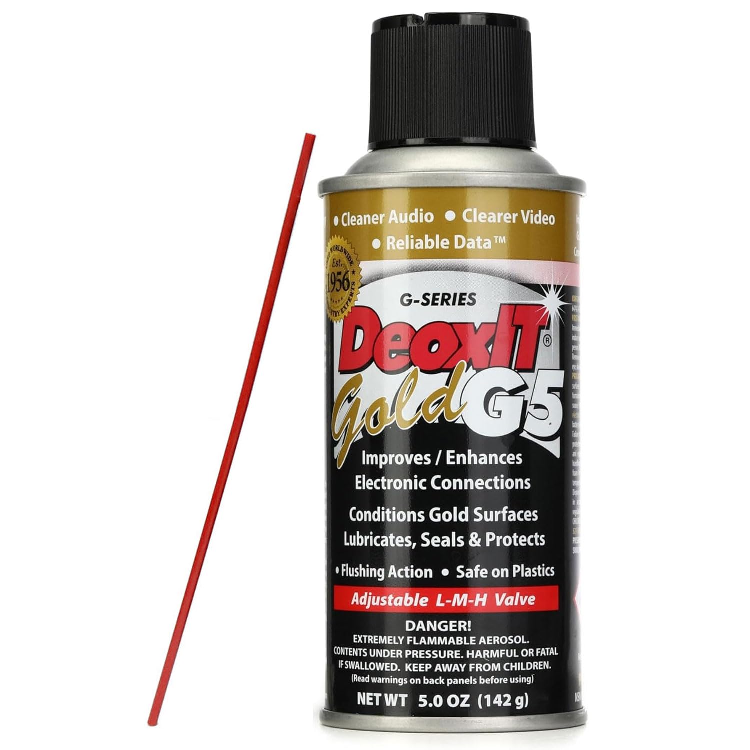 Caig DeoxIT G5S-6 Gold - Spray de contacto con gamuza de microfibra Keepdrum