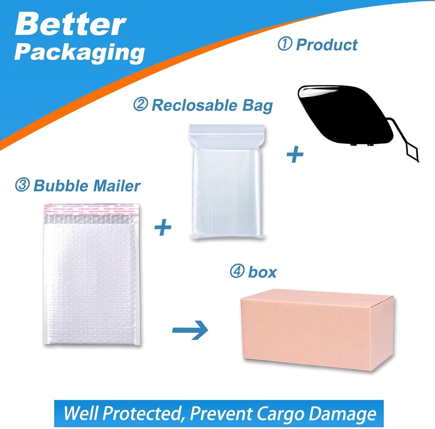 Car Front Bumper Tow Hook Cover Cap Towing Eye Fit for BMW 3 Series G20 Sedan G21 Wagon Fit 316d 318dX 2019 2020 2021 2022 (Snow Mountain White) 51118496520 Only Suitable for Standard Package Edition