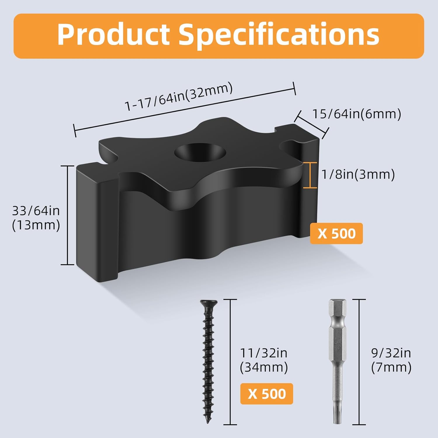 600 Pack Hidden Deck Fasteners for Composite Decking Board, Composite Decking Clips with Metal Deck Screws, Universal Composite Hideaway Fasteners Plastic Clips for Deck Boards
