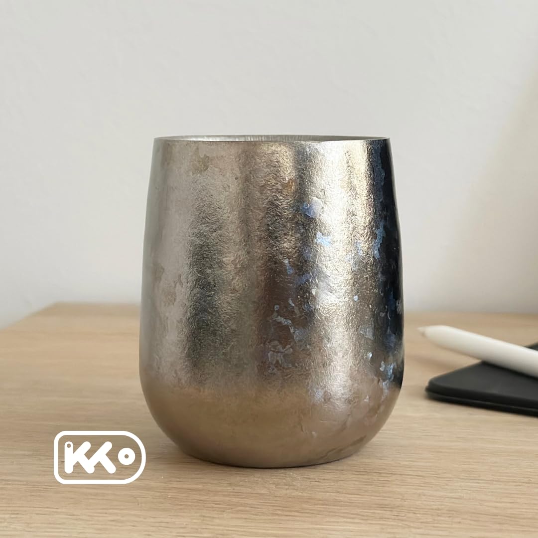 IKKO Tazza in titanio da 240 ml, a doppia parete, di alta qualità, in puro titanio, insapore, design senza tempo, per caffè, tè, cocktail e uso quotidiano