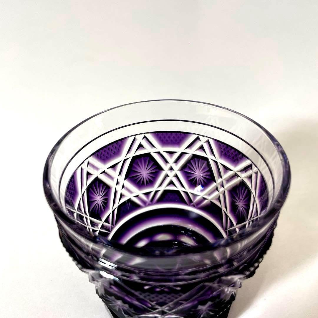 XG505 薩摩切子 切子タンブラー ガラス工房弟子丸製 色被せガラス 共箱