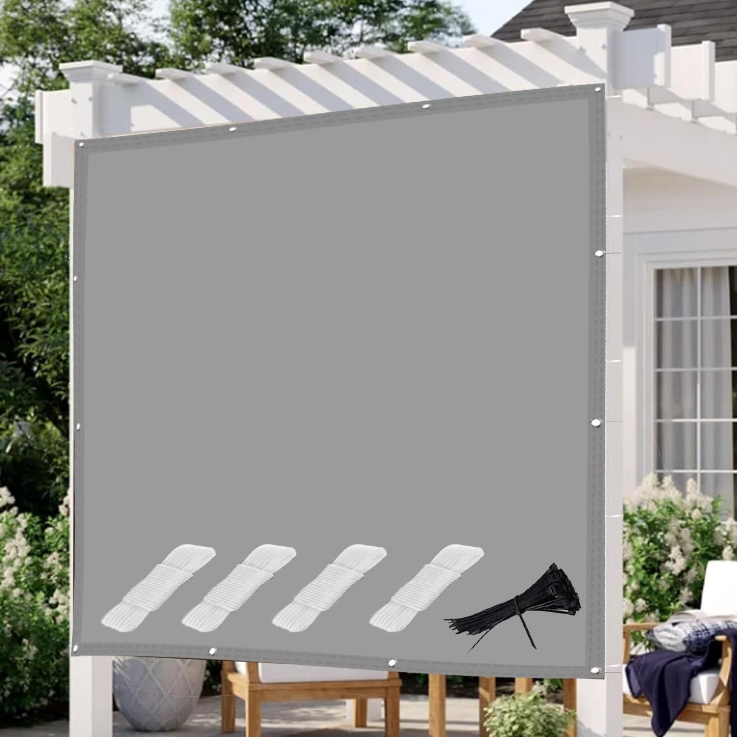 Voiles d'ombrage résistant déchirures en tissu imperméable renforcé