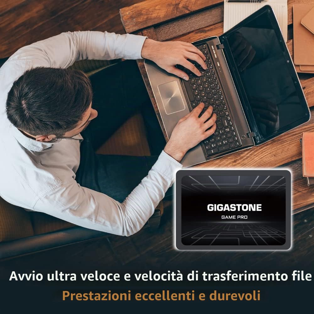 Gigastone SSD SATA III 128GB (5 Pack) 2,5" SSD interno 3D NAND Internal Solid State Drive Compatibile con Laptop e PC Desktop 2.5 Inch Velocit? di Lettura fino a 510MB/s SLC Cache Performance