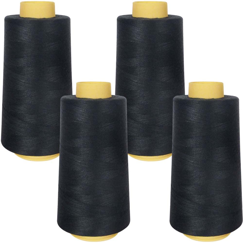 Superpunch SuperSew Filo Da Cucito In Poliestere, 4 Coni Da 3000 Metri, Colore Grigio Chiaro 3130, Per Trapuntatura E Overlock