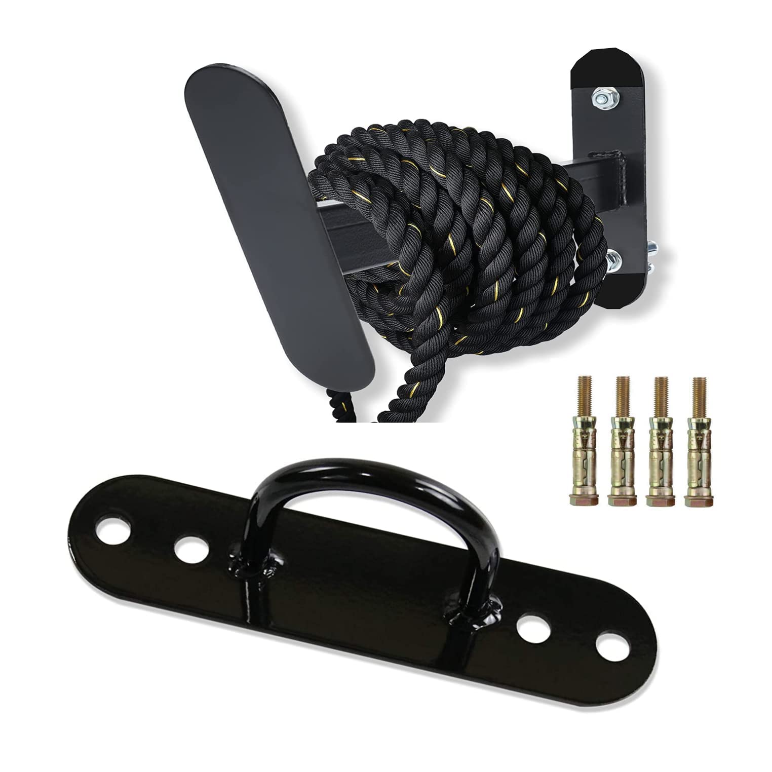 HASHTAG FITNESS Wall/Ceiling Mount Anchor Bracket for Suspension Straps Crossfit Gymnastic Rings, Battle Rope Anchor and Holder, Ropes Anchor-image-35