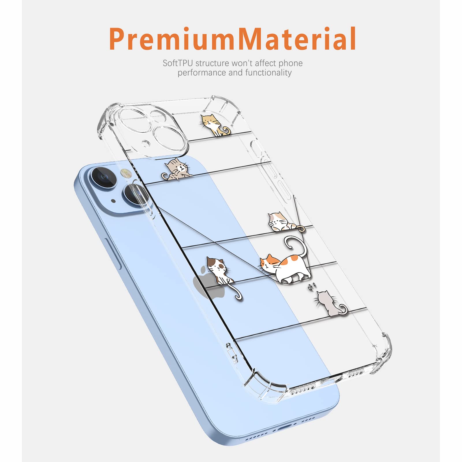 Custodia Per Xiaomi Redmi Note 12 Pro 5G: Cover In Silicone Trasparente Con Simpatico Motivo Gatto, Antiurto E Morbida - 3