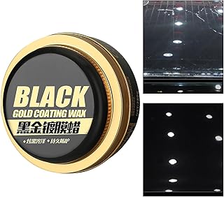 Cera para coche, cera protectora de 9 onzas para mantenimiento de agua, unidad de pintura de cera para coche, limpiador de cera para coche Carnauba cera para revestimiento de oro negro con spug