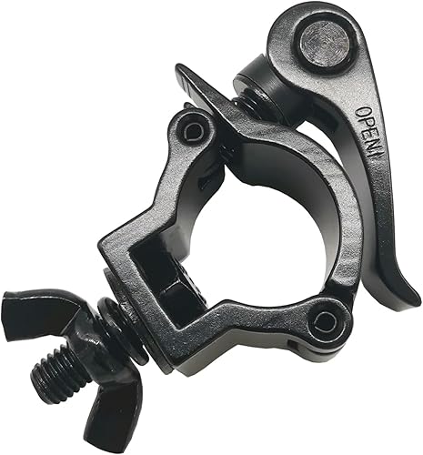 Abrazadera de luz de escenario Abrazaderas O Carga 165lbs Heavy Duty DJ Aleación de aluminio Montaje de gancho de iluminación Ajuste 1-14-1-38