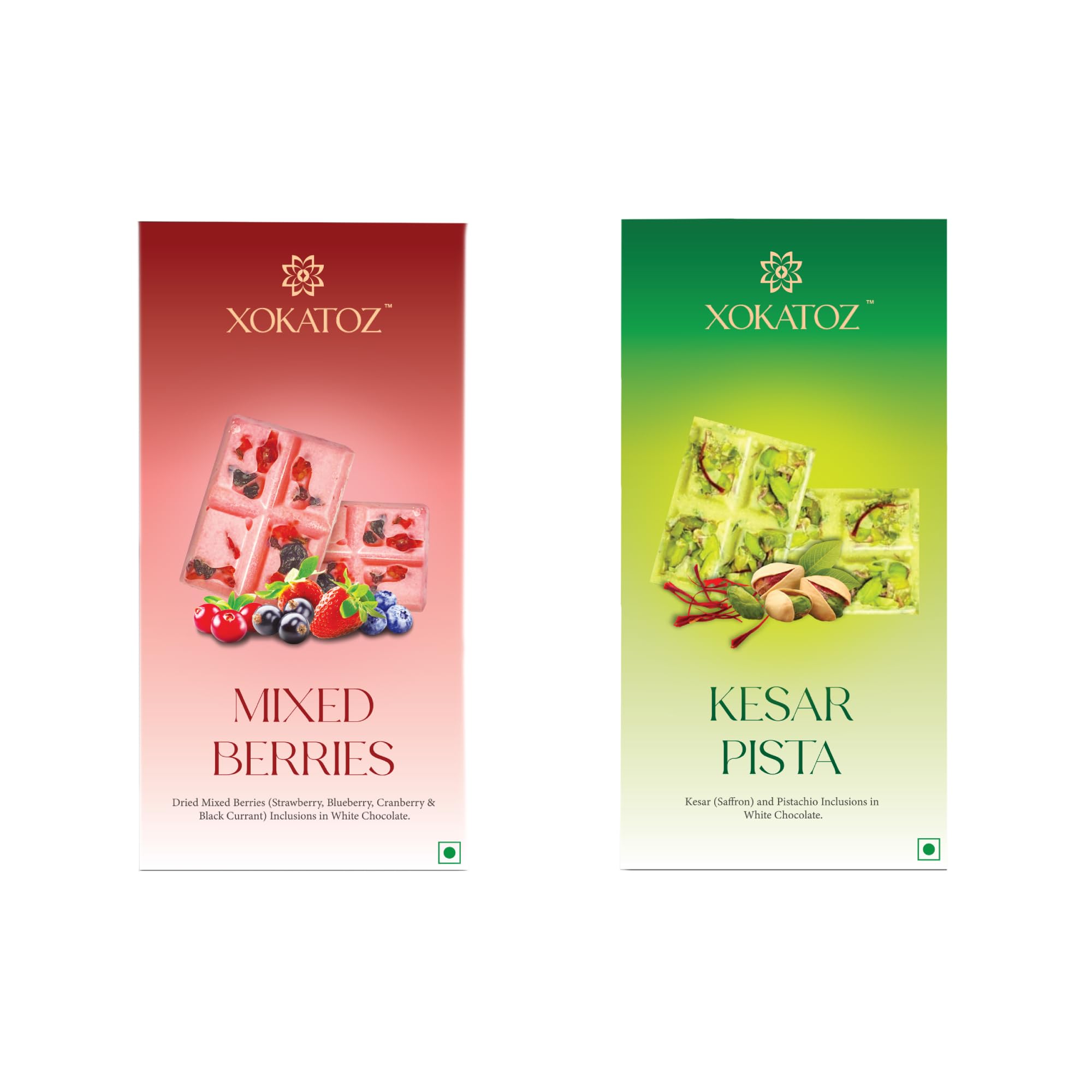 See full amazon price history chart for XOKATOZ Exotic Premium Chocolate - 1 Mixed Berries and 1 Kesar Pista Flavours - Flavoured White Chocolate Bars - Gift Set- Pack of 2, 150g (75g x 2) XOKATOZ Exotic Premium Chocolate - 1 Mixed Berries and 1 Kesar Pista Flavours - Flavoured White Chocolate Bars - Gift Set- Pack of 2, 150g (75g x 2) (B0CTFLDQ5V) Amazon Price History, Amazon Price Tracker