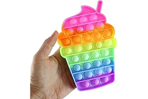 Neon Rainbow Frappe: Pop It Sensory Fidget Toy