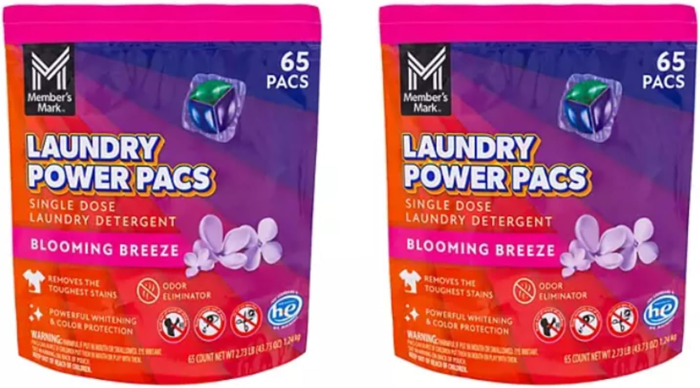 Members Mark Laundry Power Pacs, Blooming Breeze, 130 ct.